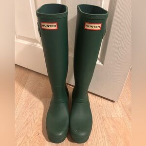 Hunter Forest Green Waterproof Womens Knee high Boots